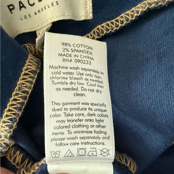 PacSun Blue Suede Pencil Mini Skirt Size 26 Cotton Blend Preowned EUC - Picture 5 of 7